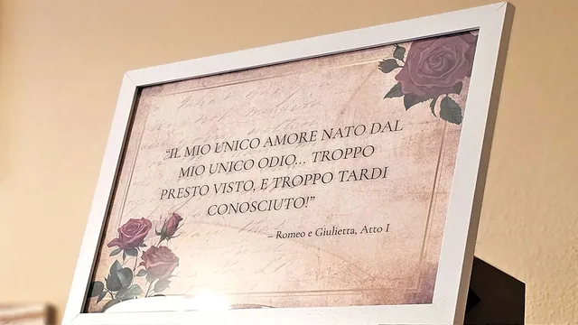 Camera Romeo & Giulietta — dettagli d’arredo